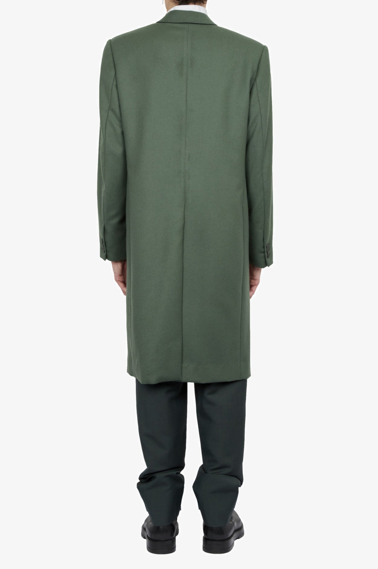 Wool Kombu Green Clay Knot Coat