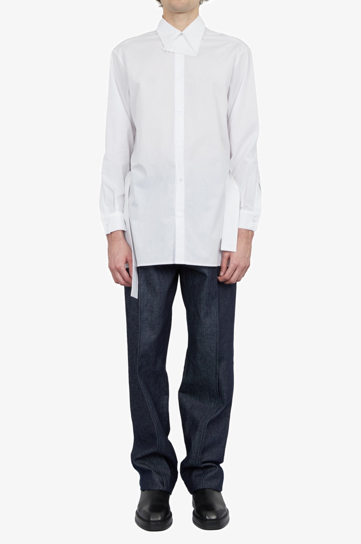 Organic Cotton White Strap Shirt