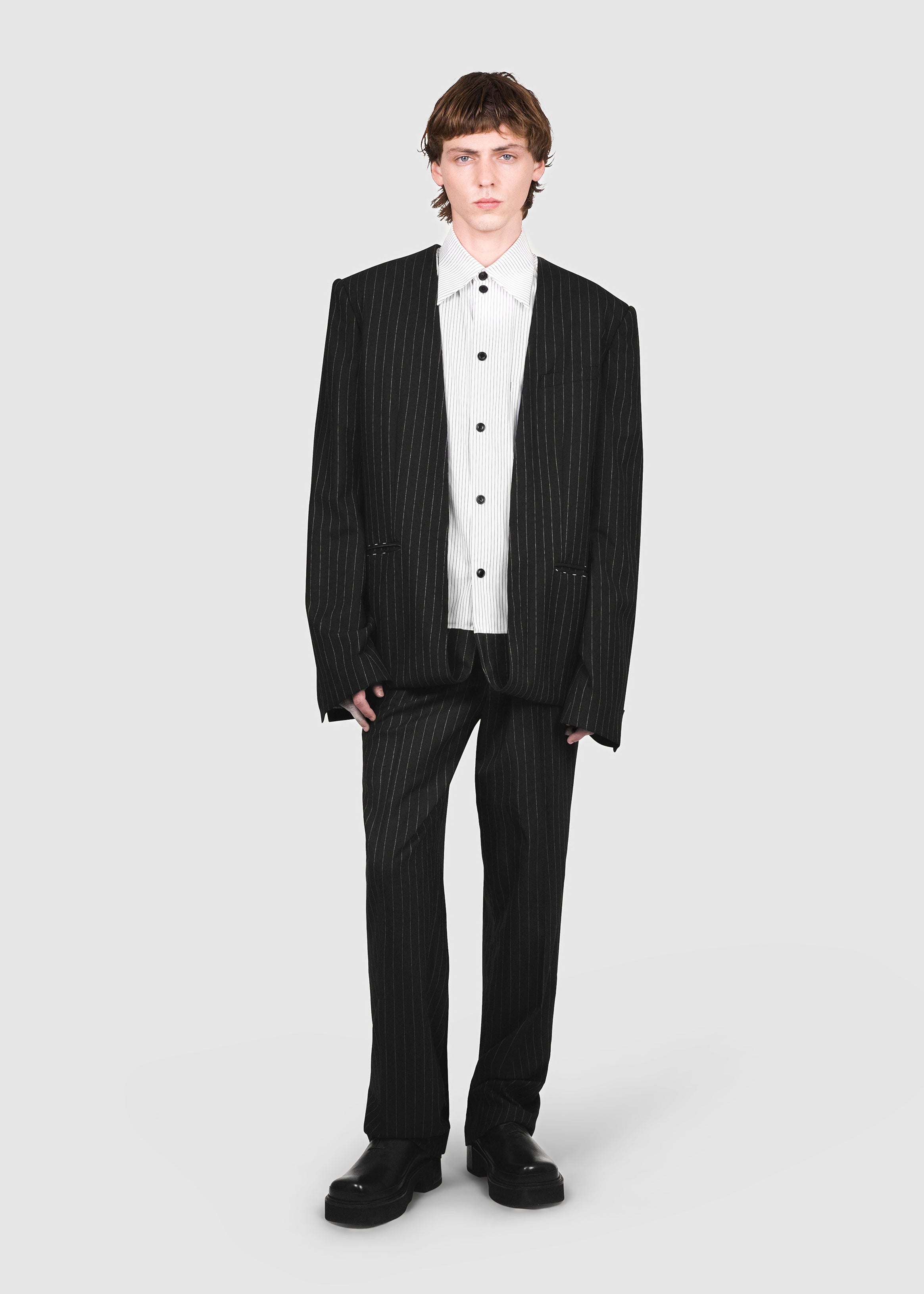 Pinstripe Trompe L’oeil Blazer
