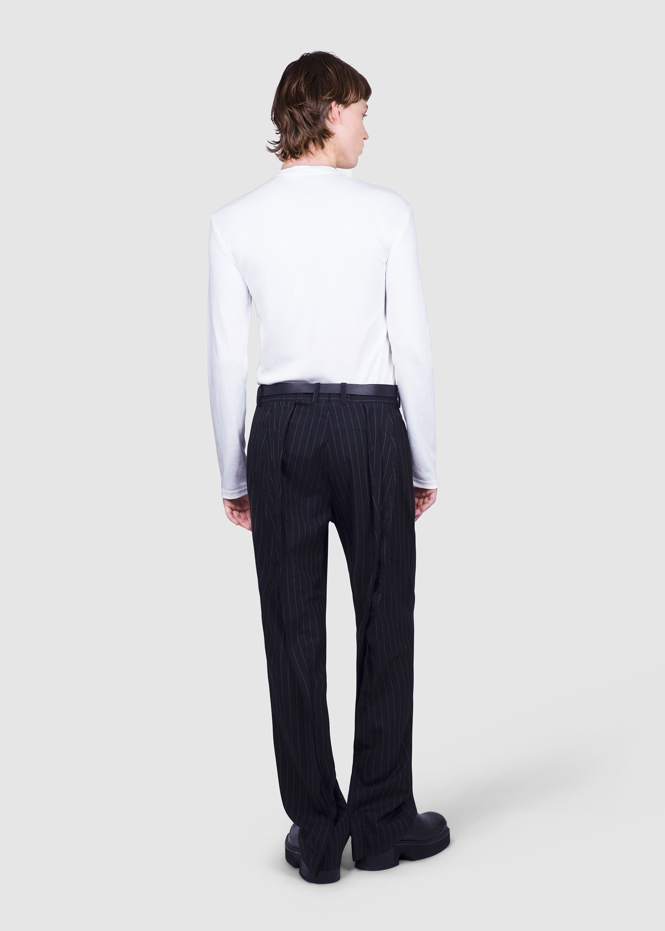Black Tailored Wool Trousers
