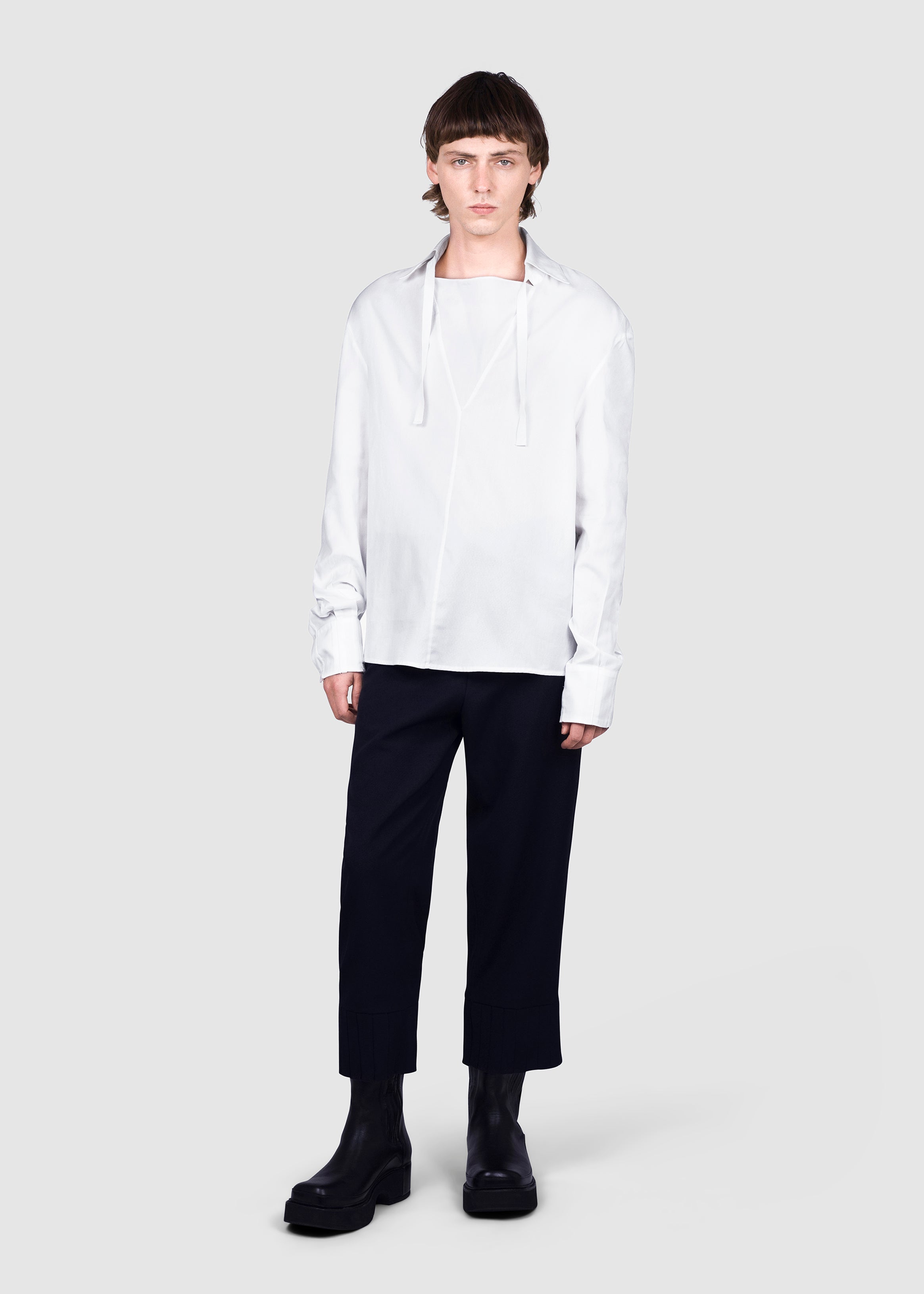 Front draped Cotton Shirt