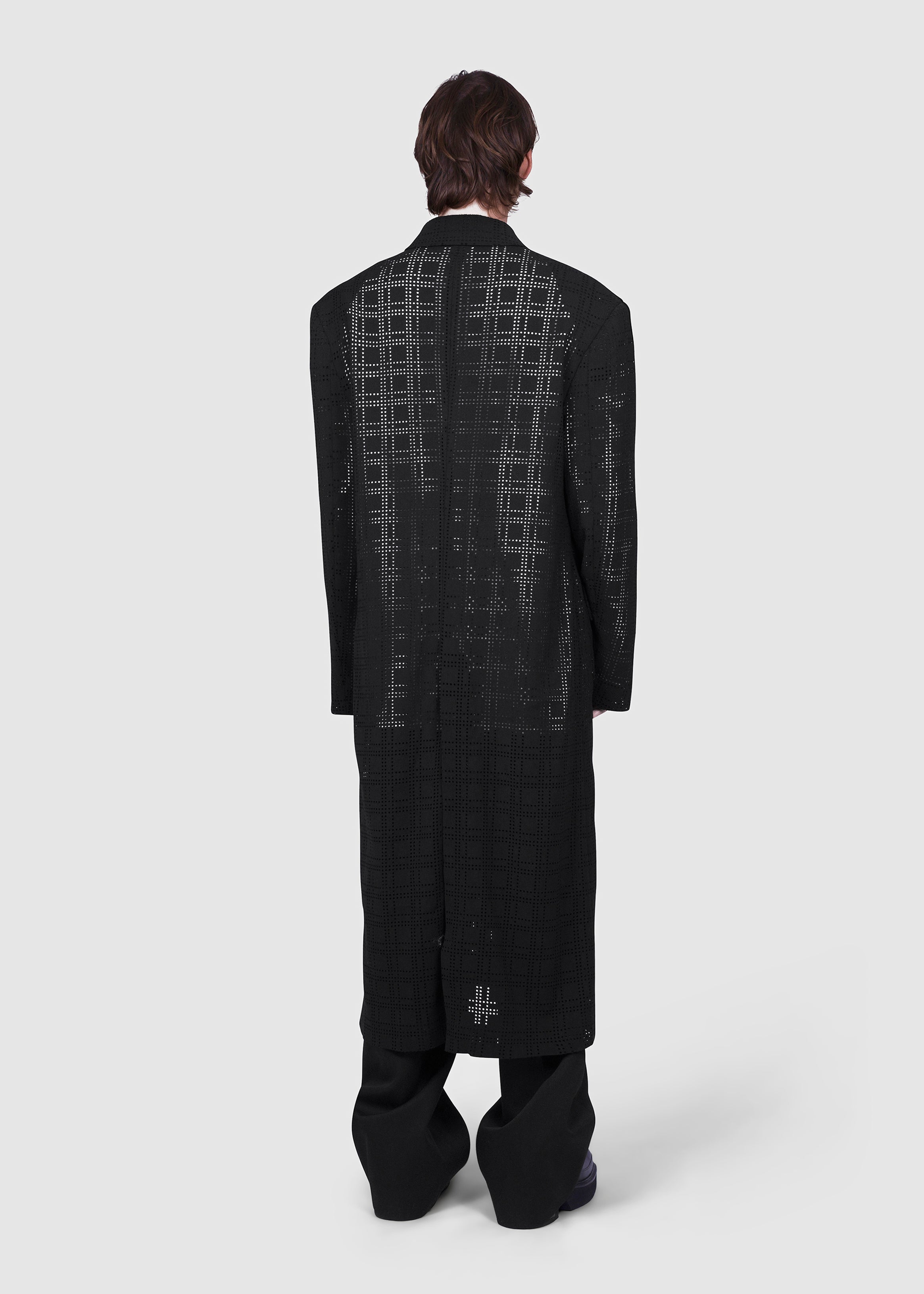 Steven Passaro Monolith drilled coat, detail view