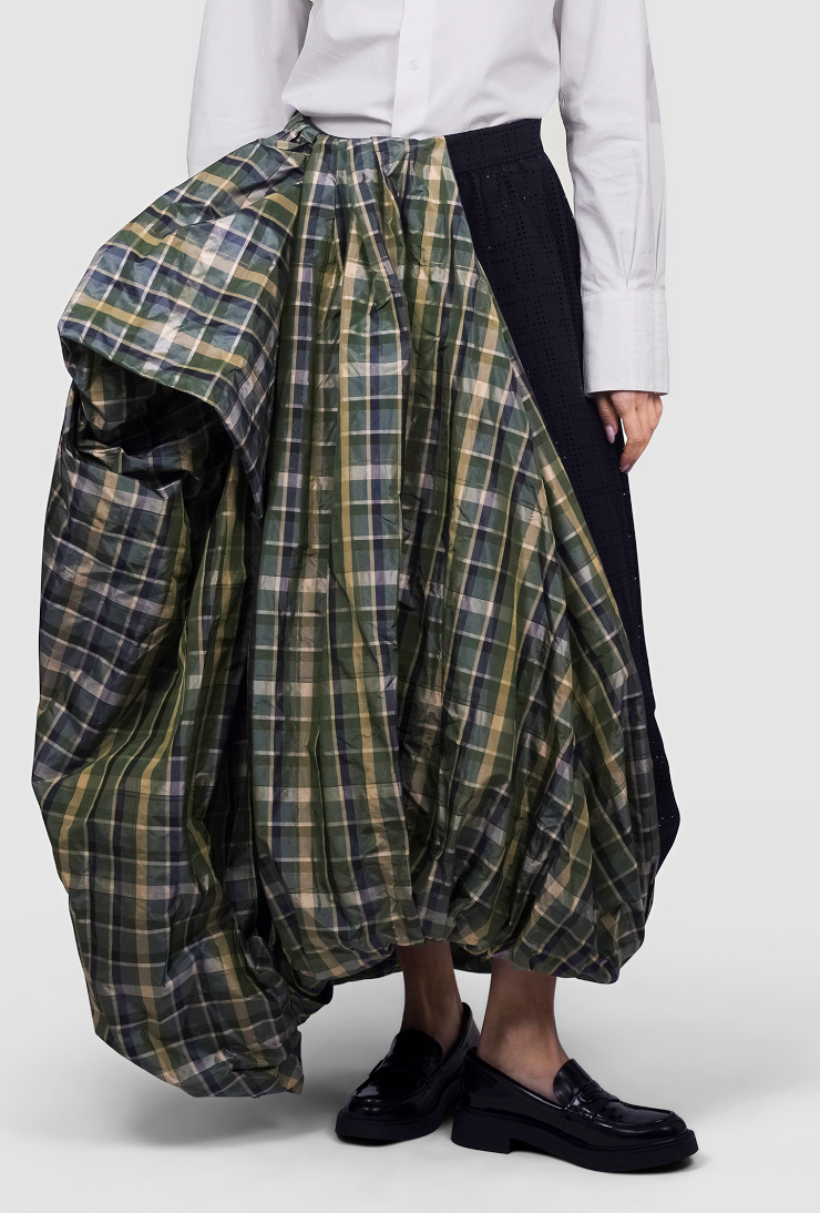 Check Balloon Skirt — Archive