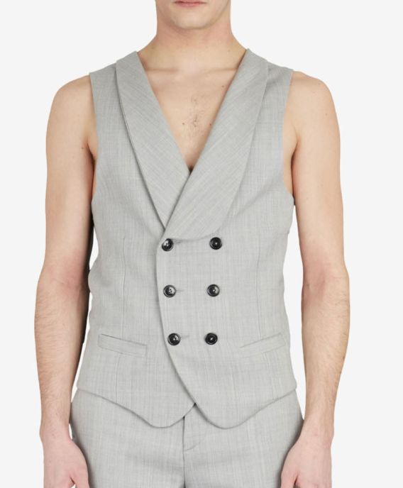 Double-Breasted Waistcoat Gray — Archive