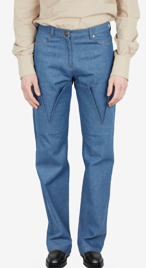 Sculpted-Knee Jeans Blue — Archive