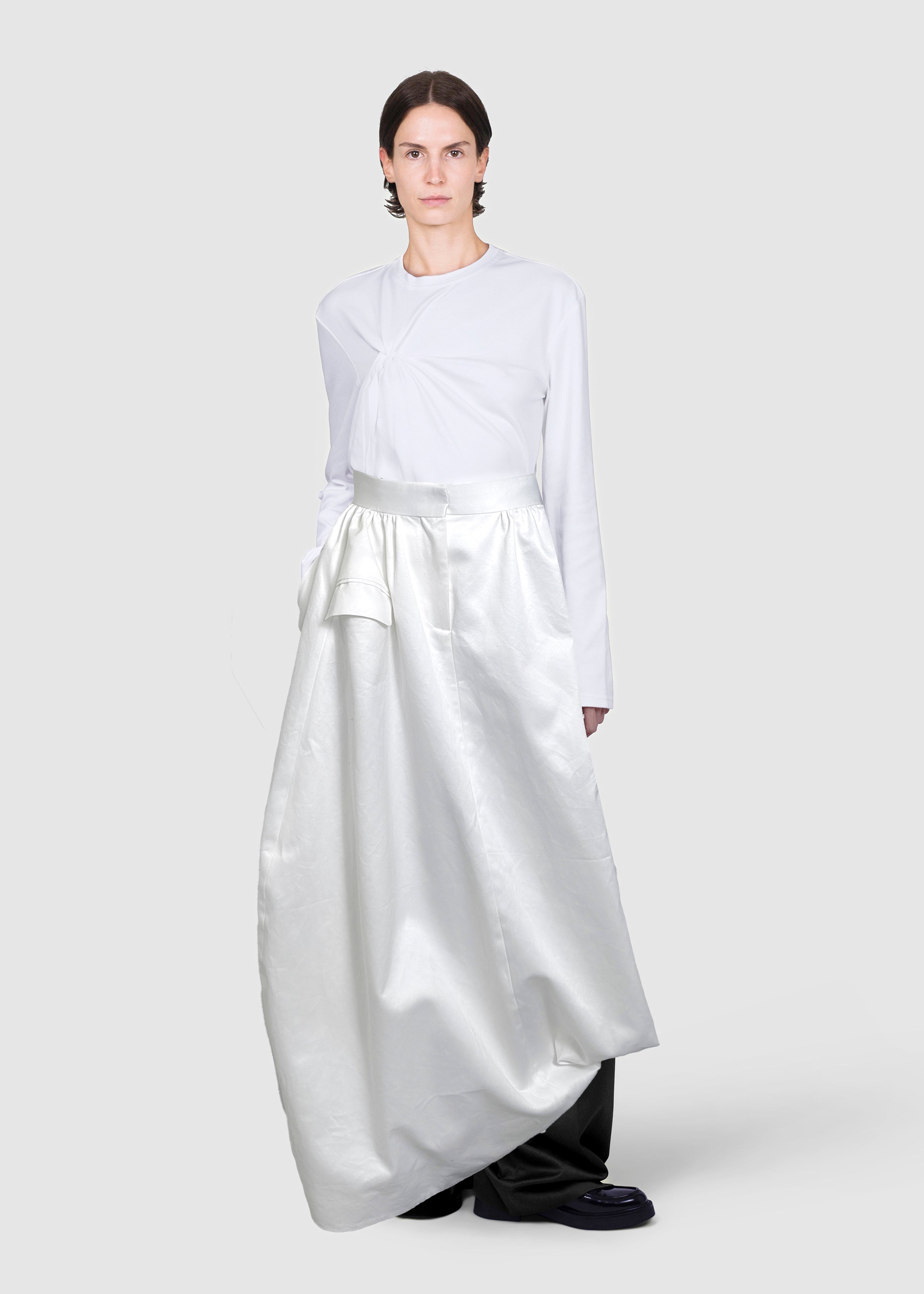 Bloom skirt in cotton satin