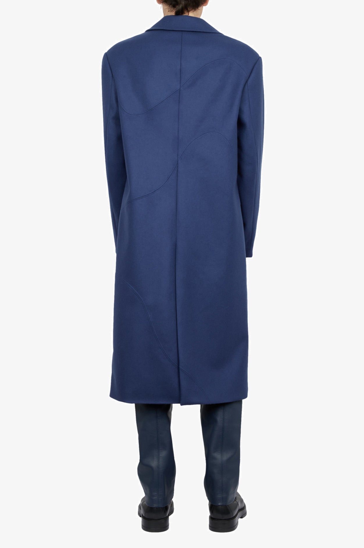 Manteau bleu sodalite en cachemire