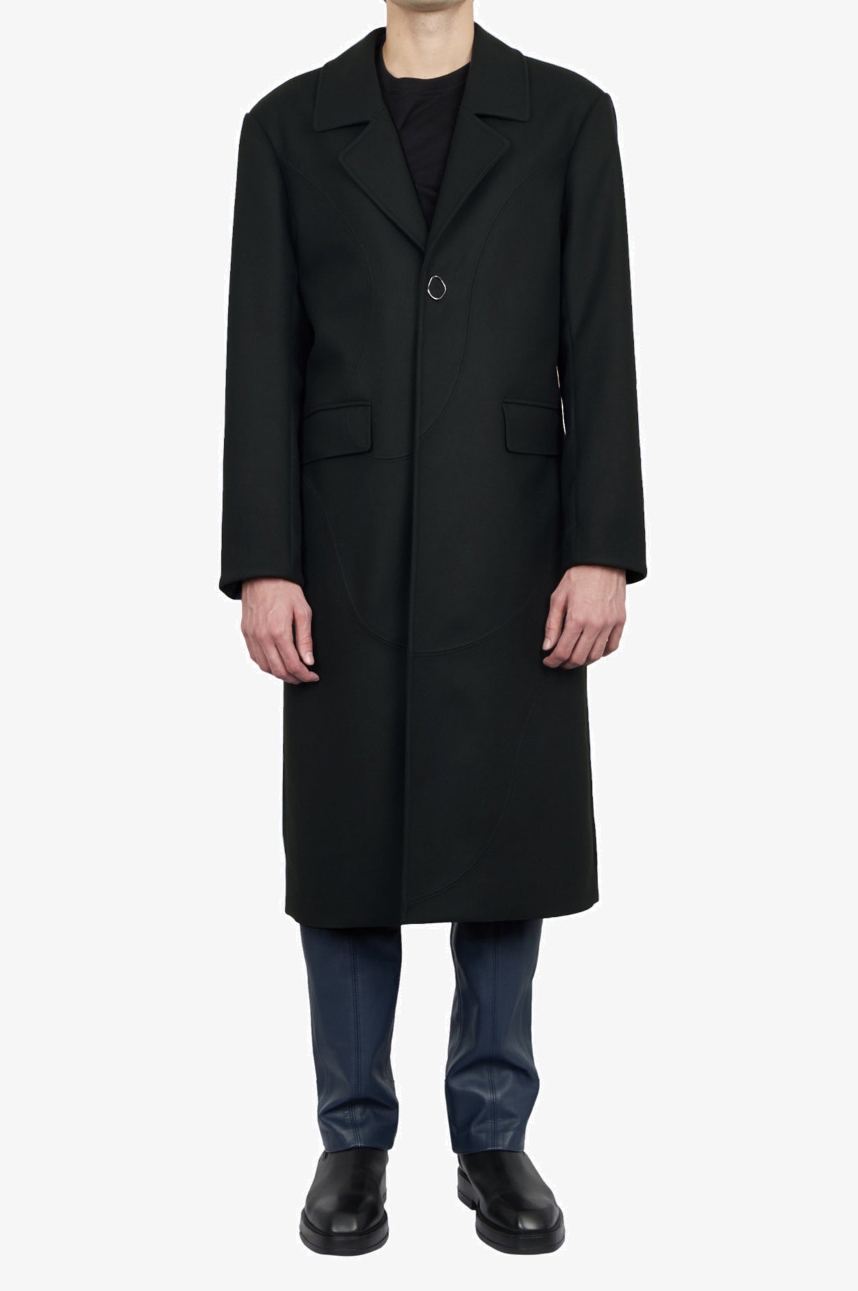 Manteau noir en cachemire