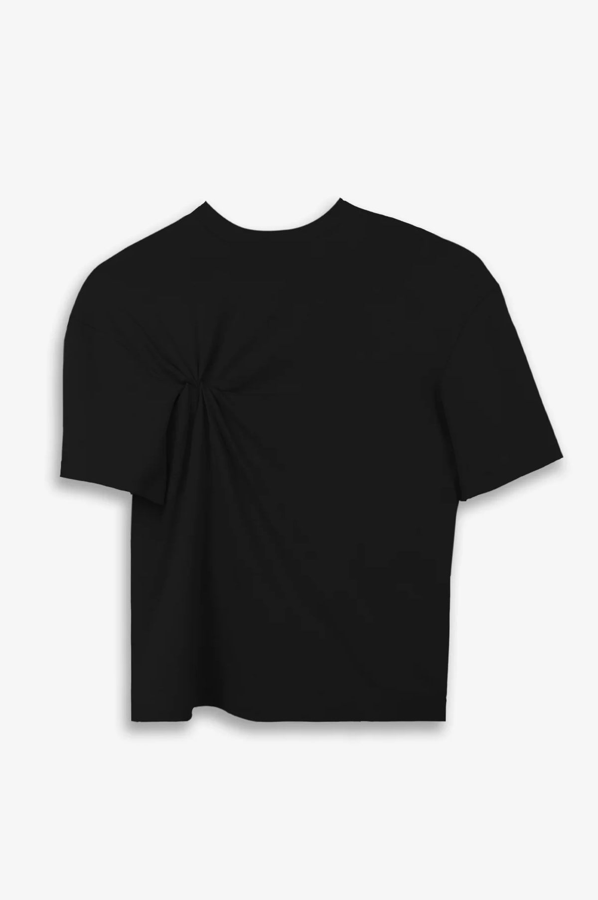 블랙 매듭 티셔츠