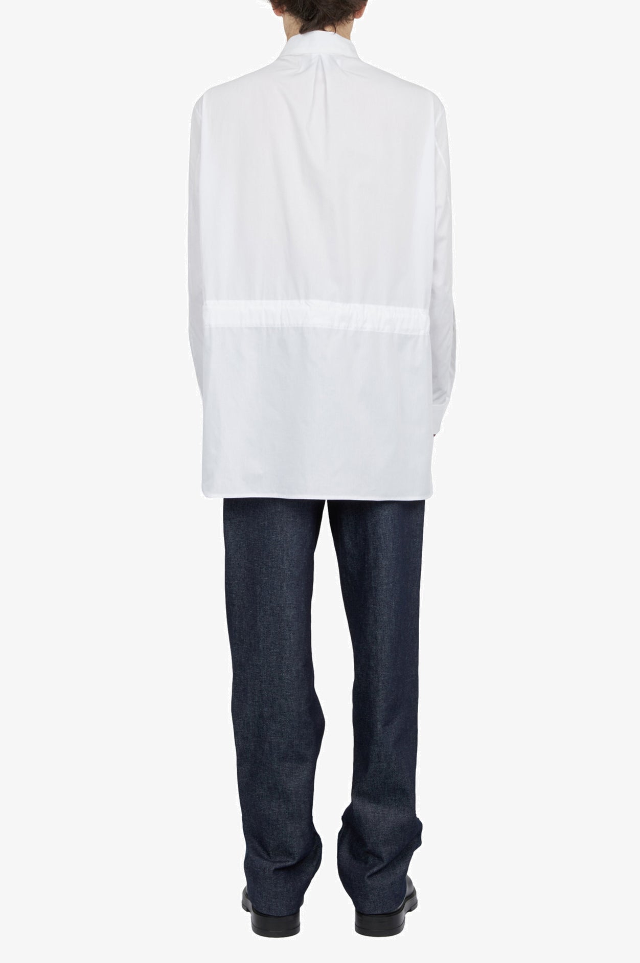 Chemise blanche avec ceinture en coton organique