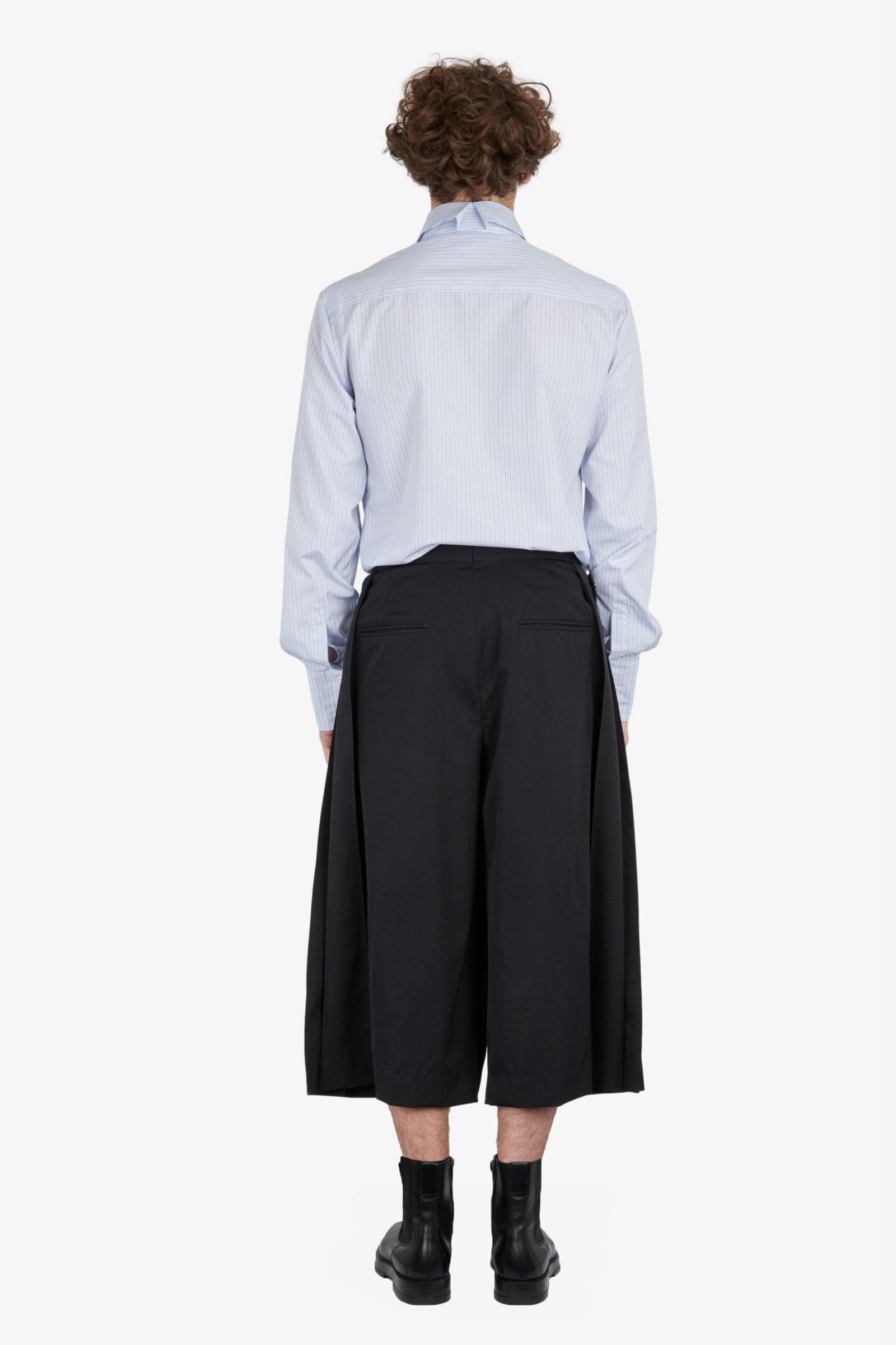 Pleated Culotte with Side Strap