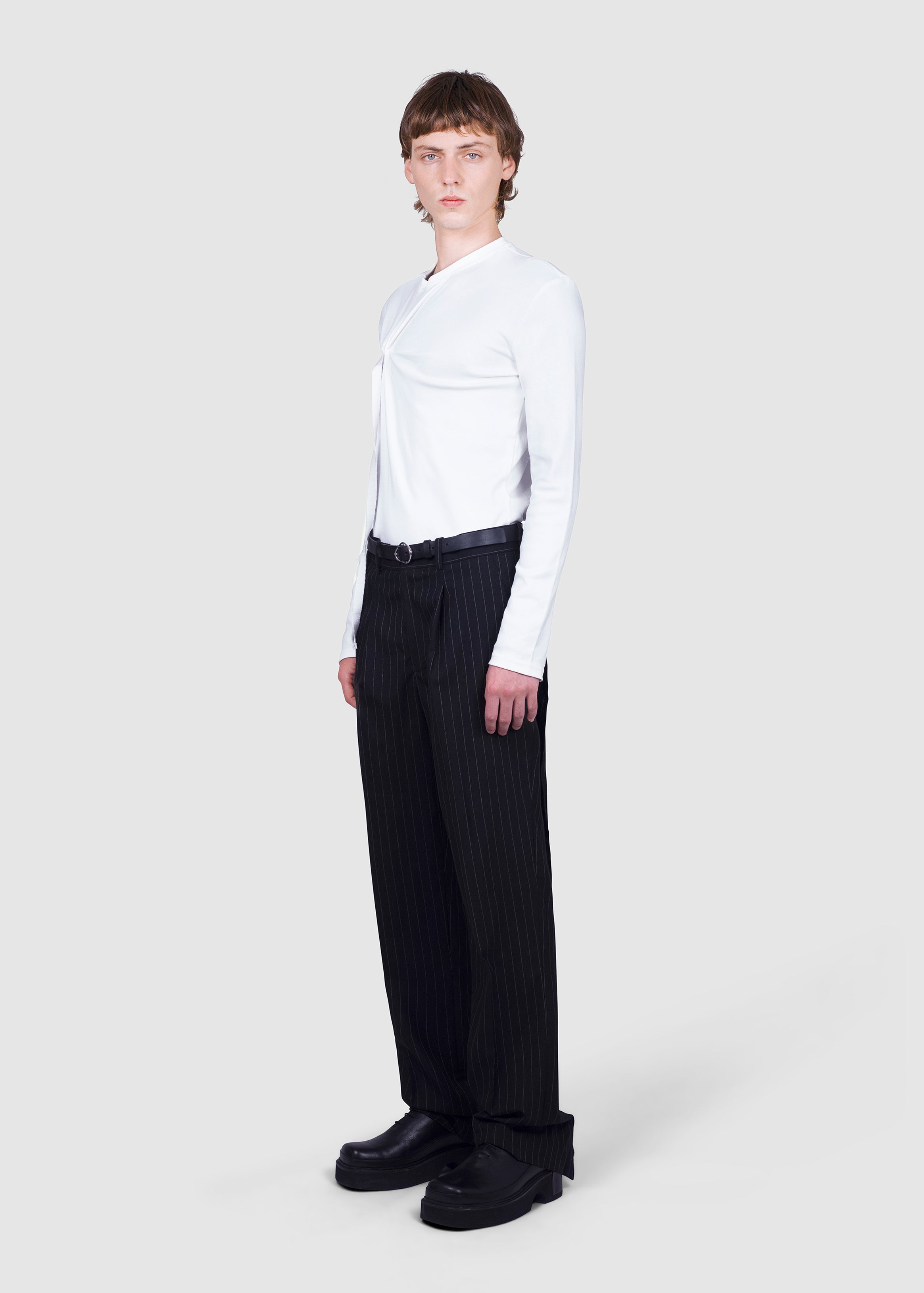 Black Tailored Wool Trousers