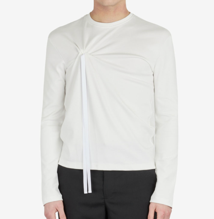 Gathered Ribbon Top White — Archive
